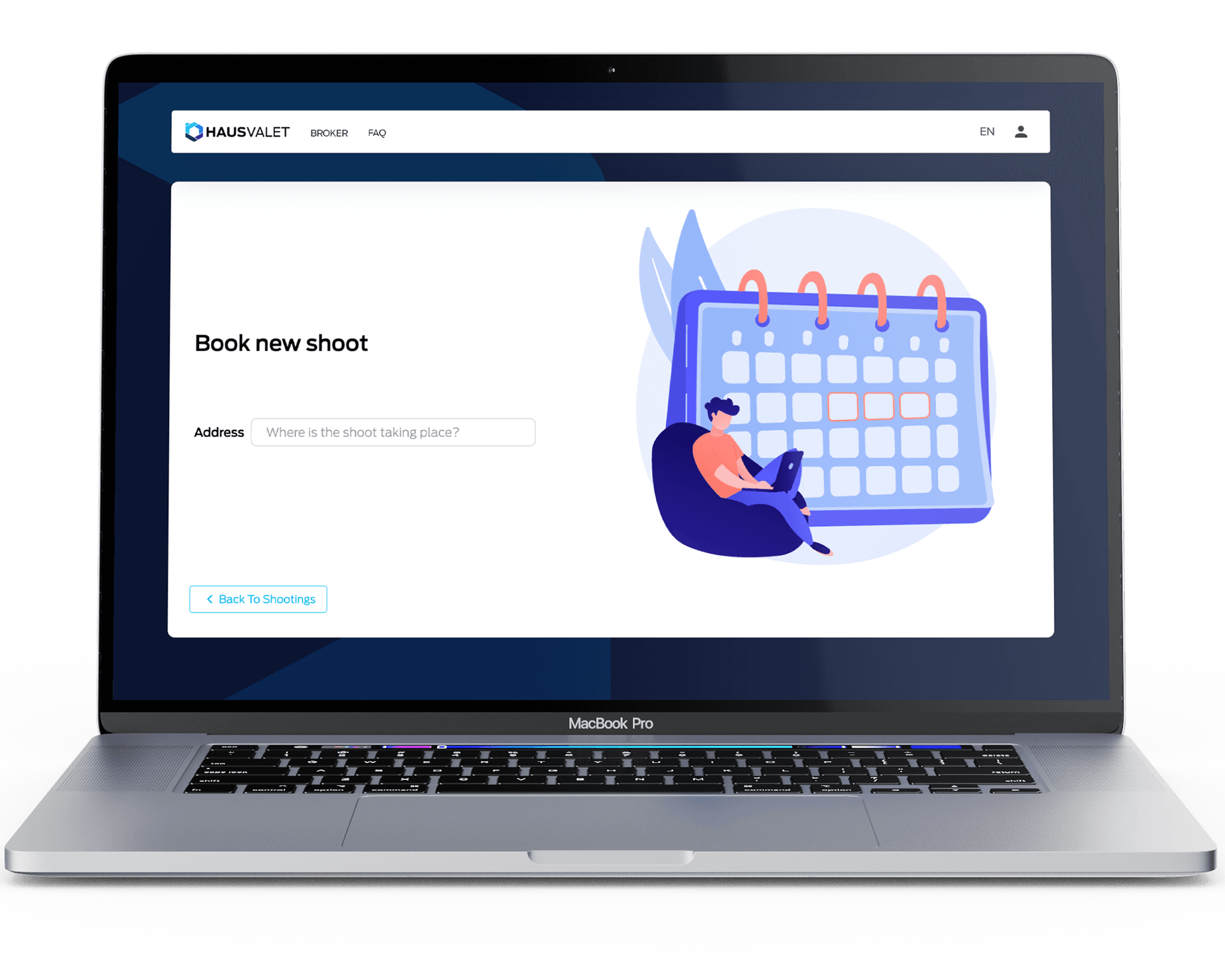 Hausvalet real estate scheduling platform - professional appointment booking system for property shoots